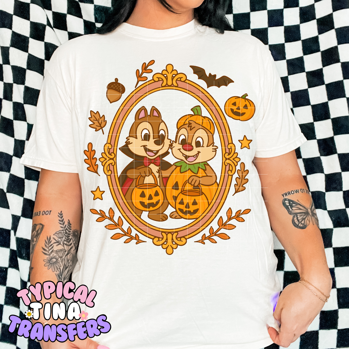 C& D Chipmunks Halloween Frame | DTF Transfer | POD