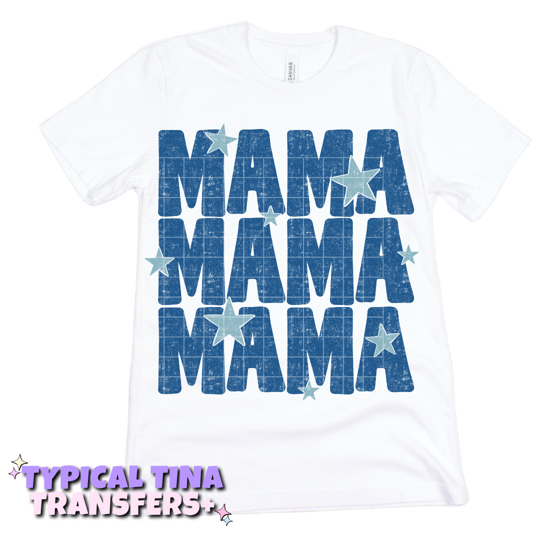 Retro Mama in blue | DTF Transfers | POD