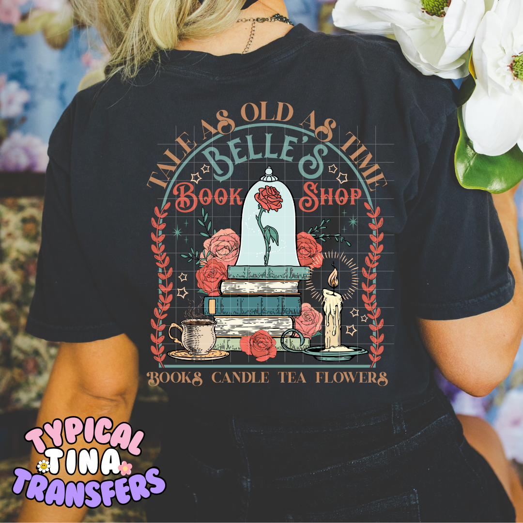 Belle's Book Shop | DTF Screen Print | POD