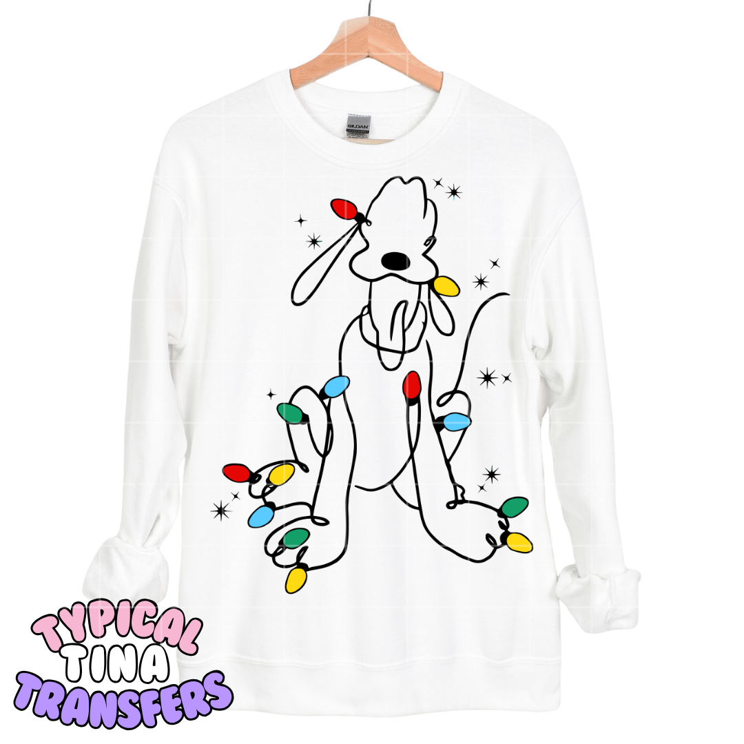 String of Lights Characters - Black print | DTF Transfers | POD