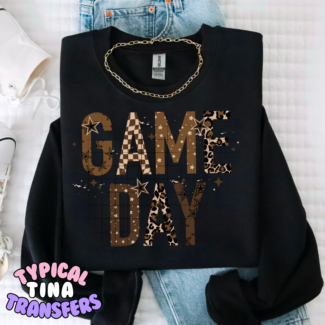 Game Day (brown tones) | DTF Transfer | POD