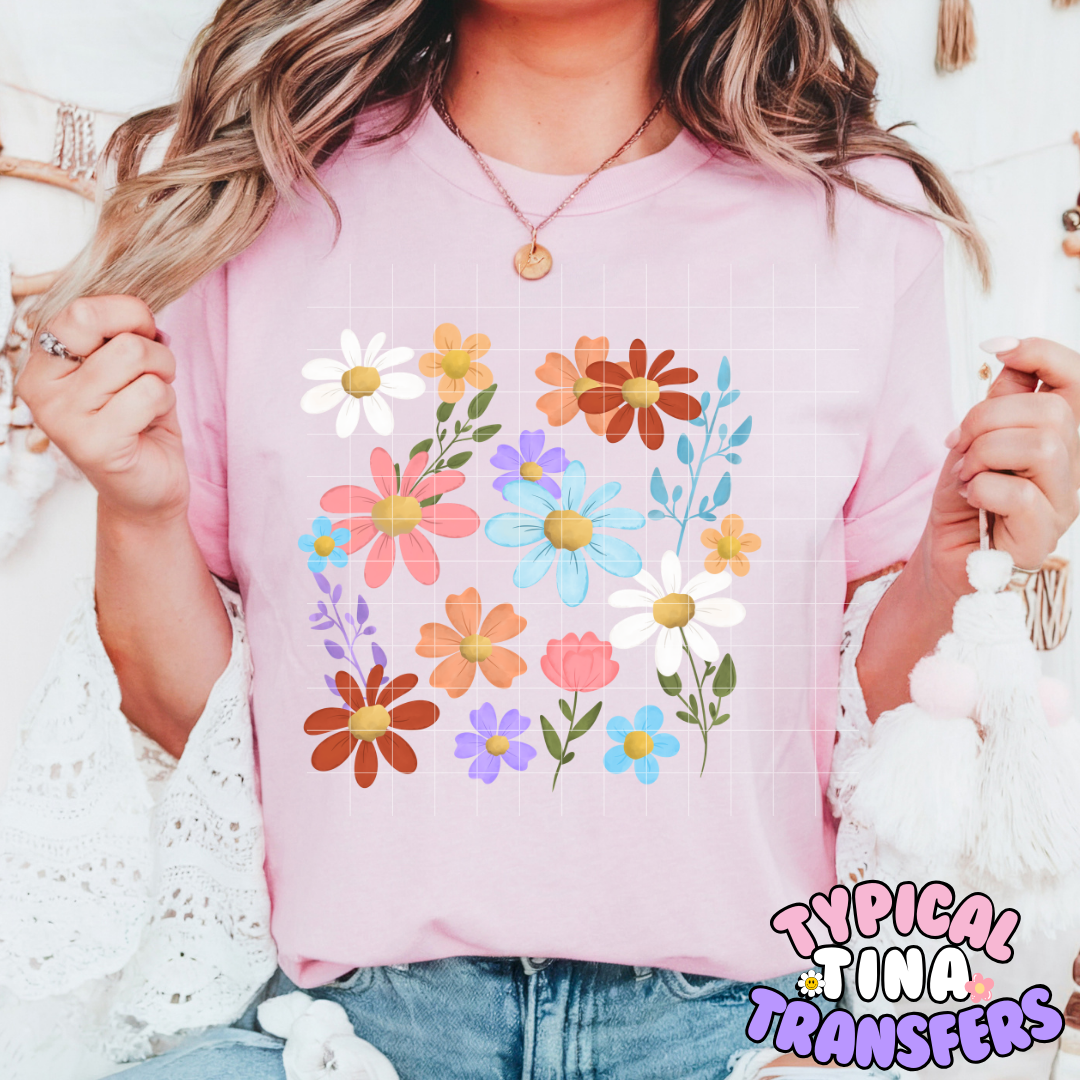 Spring flowers | DTF Screen Print | POD