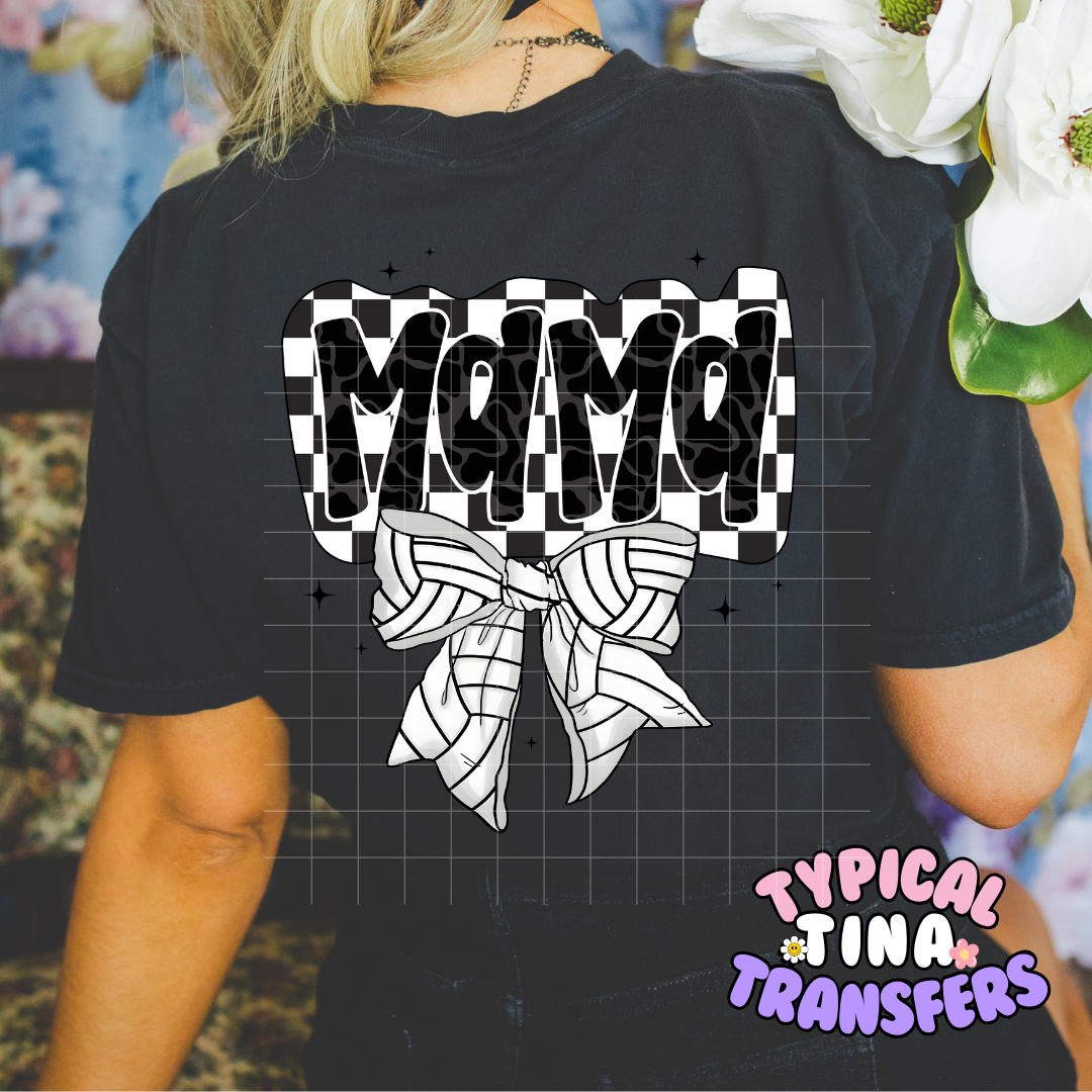 Checkered Mama Sports | DTF Screen Print | POD - Choose design