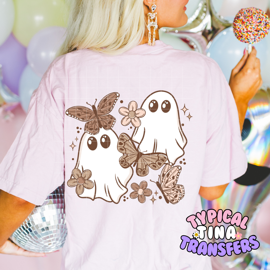 Ghosts and Butterflies | DTF Screen Print | POD