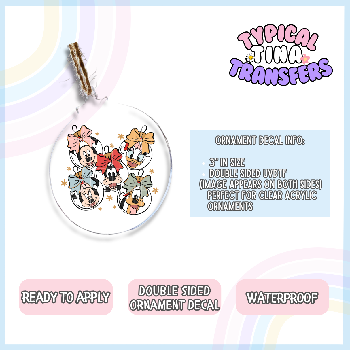 Magic Friend Ornaments | 3" Ornament Decal