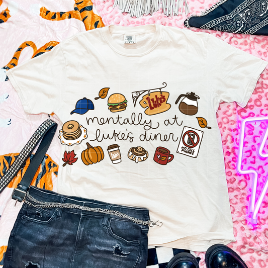 Mentally at L Diner | DTF Transfer | 15" Adult