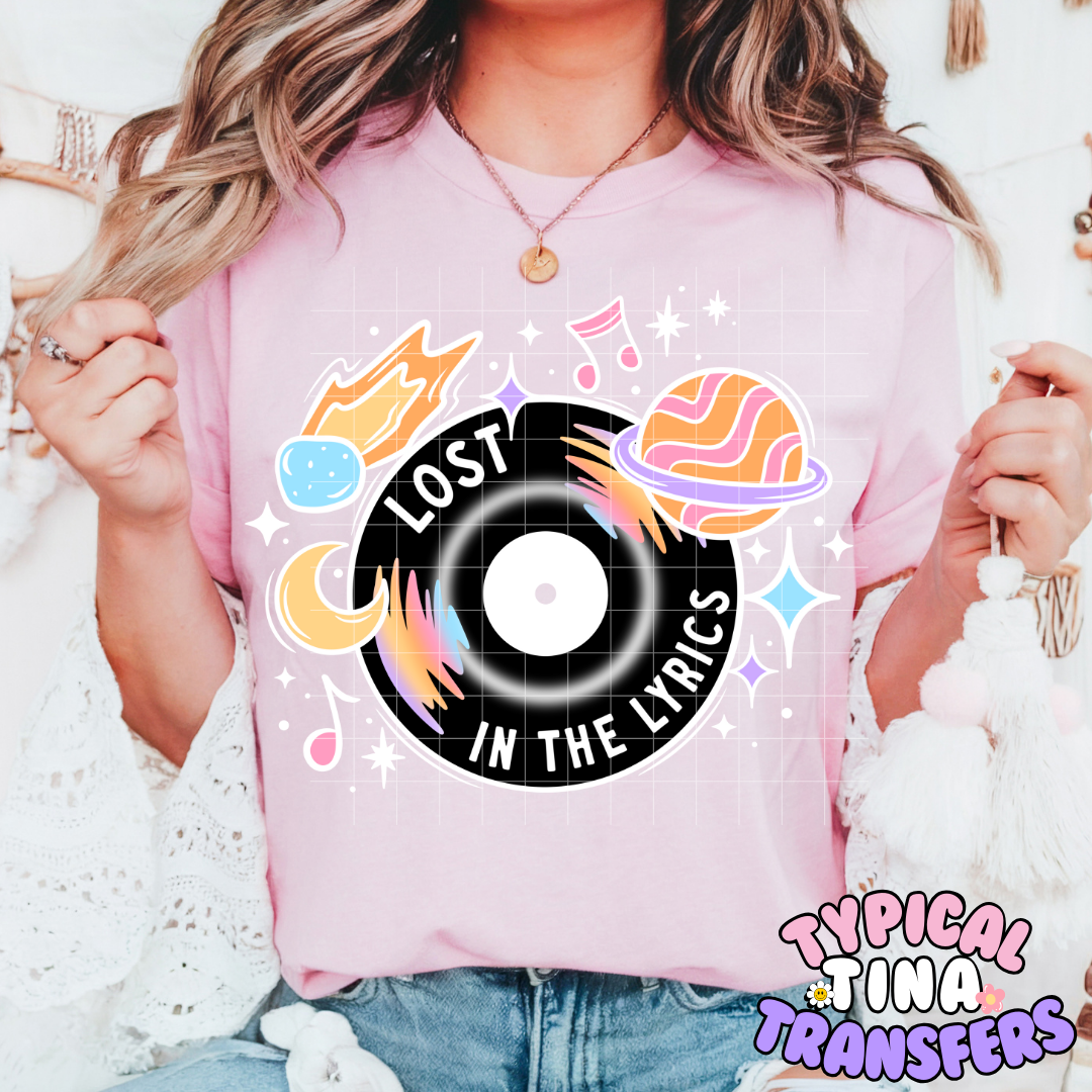 lost in the lyrics | DTF Screen Print | POD