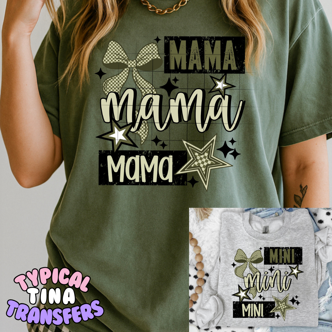 Mama or Mini in Dark Green| DTF Transfers | POD