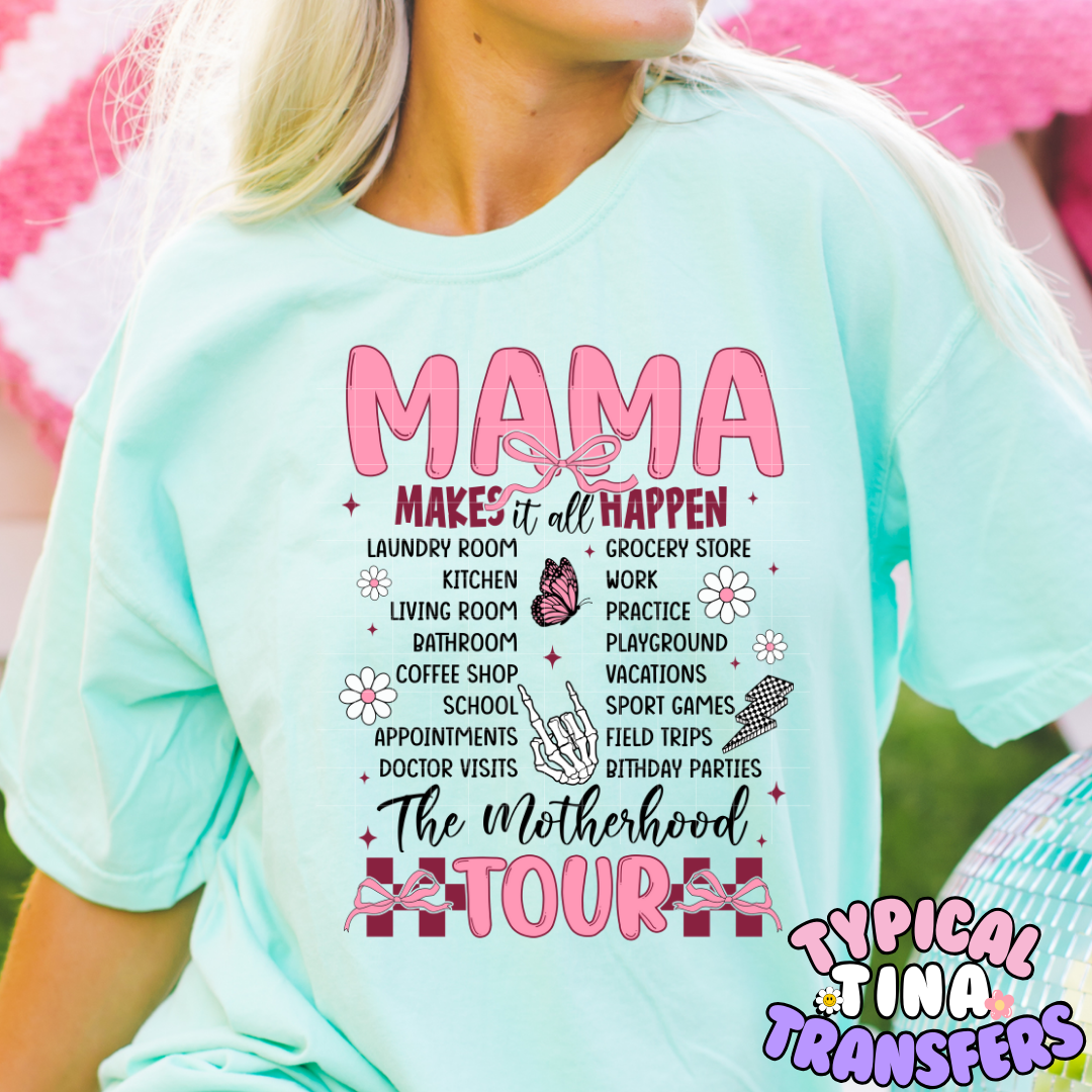 Mama Makes it all Happen (pink) | DTF Screen Print | POD