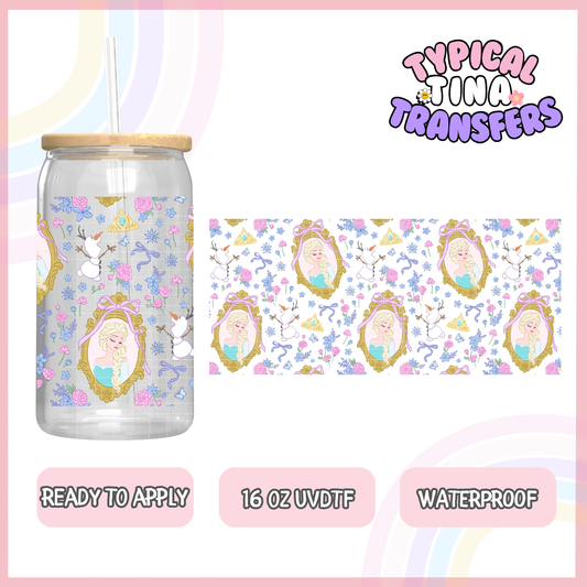 UVDTF Floral Princess - choose design | 16oz UVDTF Wrap | POD