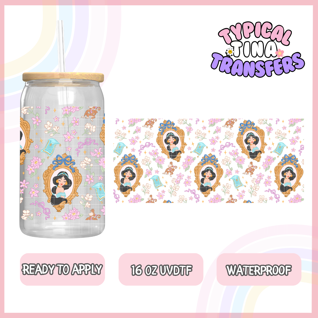 UVDTF Floral Princess - choose design | 16oz UVDTF Wrap | POD