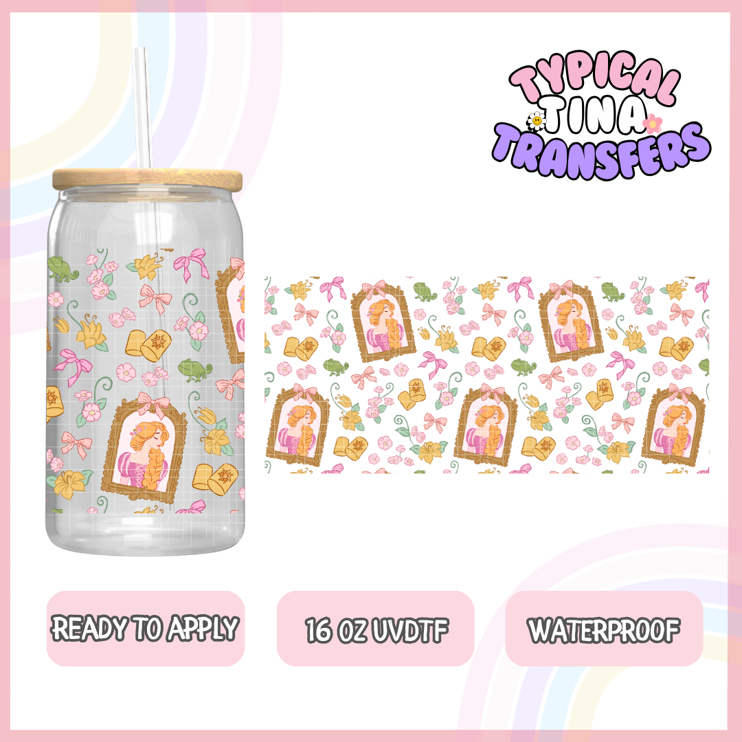 UVDTF Floral Princess - choose design | 16oz UVDTF Wrap | POD