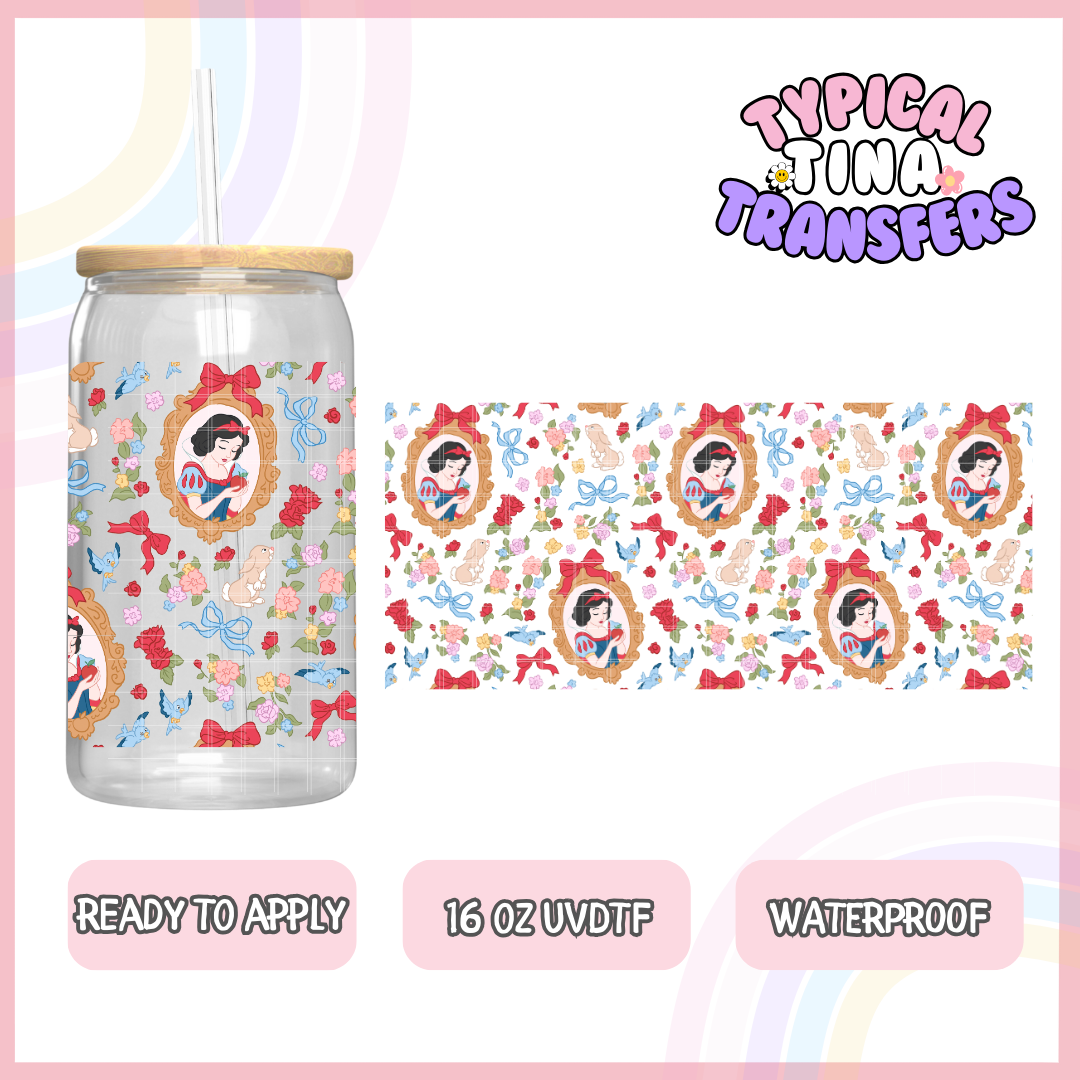UVDTF Floral Princess - choose design | 16oz UVDTF Wrap | POD