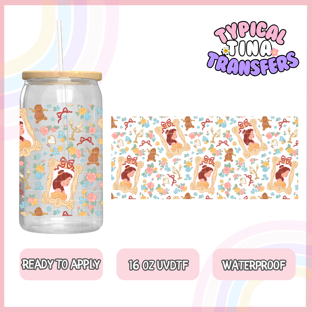 UVDTF Floral Princess - choose design | 16oz UVDTF Wrap | POD