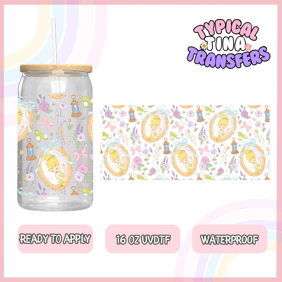 UVDTF Floral Princess - choose design | 16oz UVDTF Wrap | POD