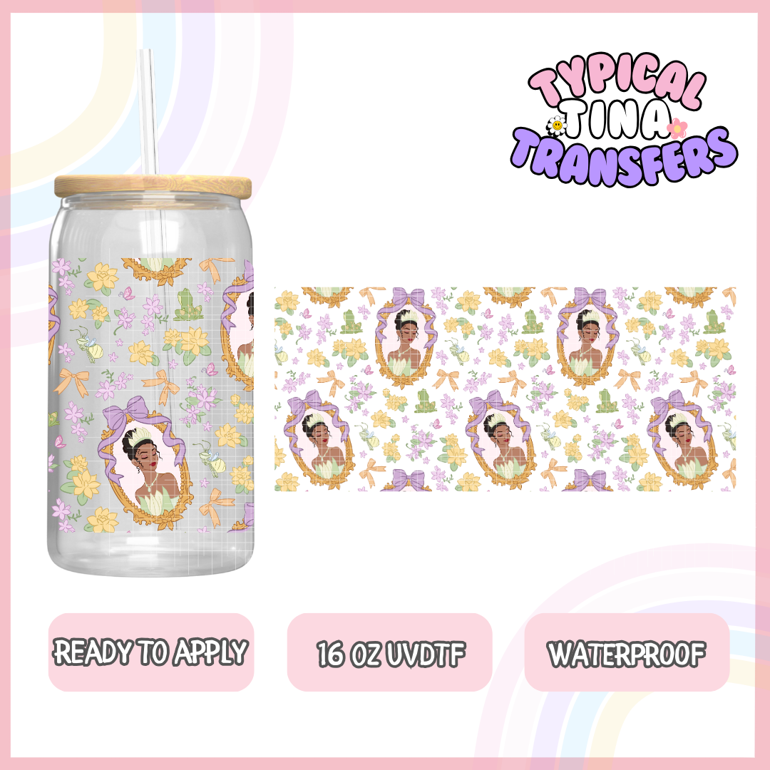 UVDTF Floral Princess - choose design | 16oz UVDTF Wrap | POD