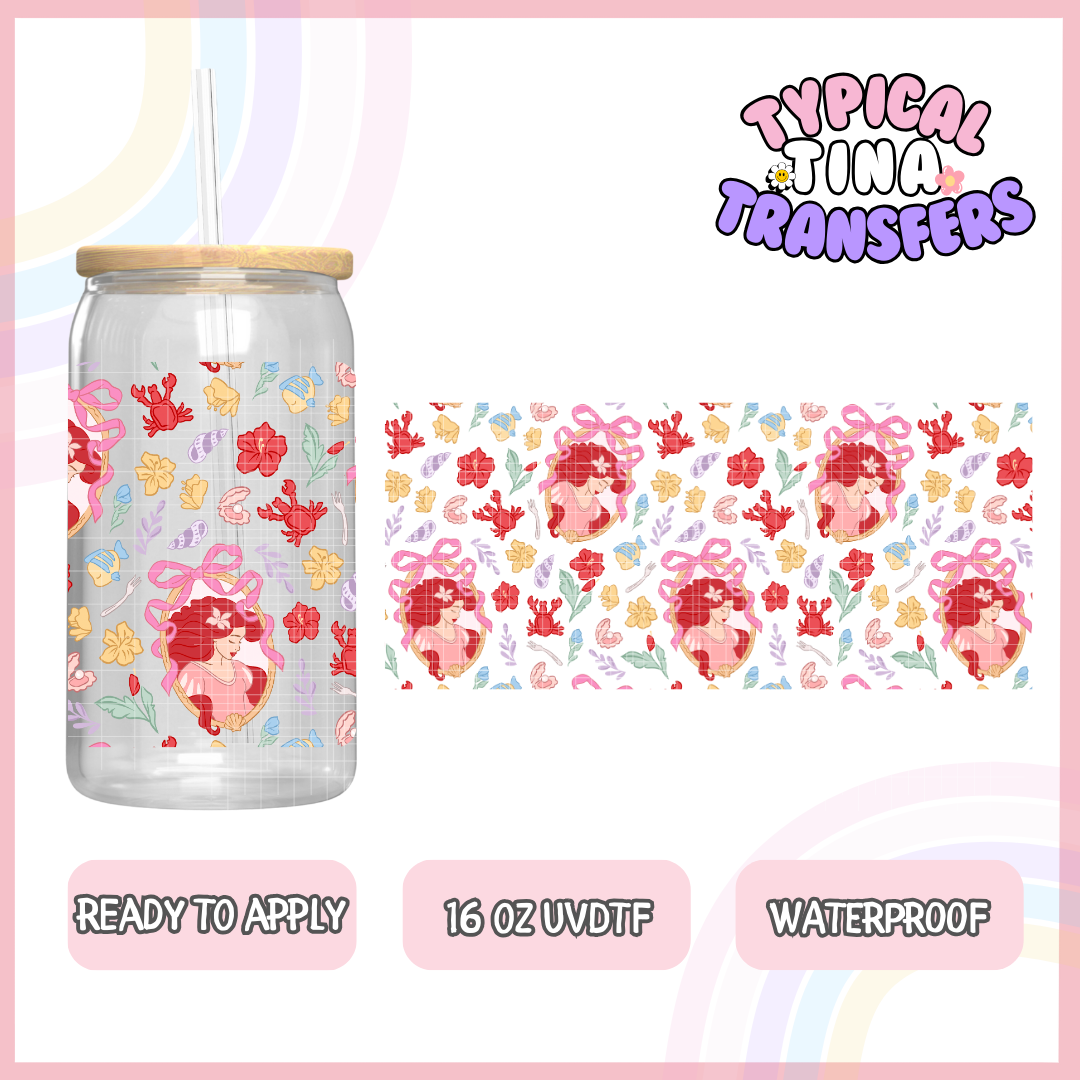 UVDTF Floral Princess - choose design | 16oz UVDTF Wrap | POD