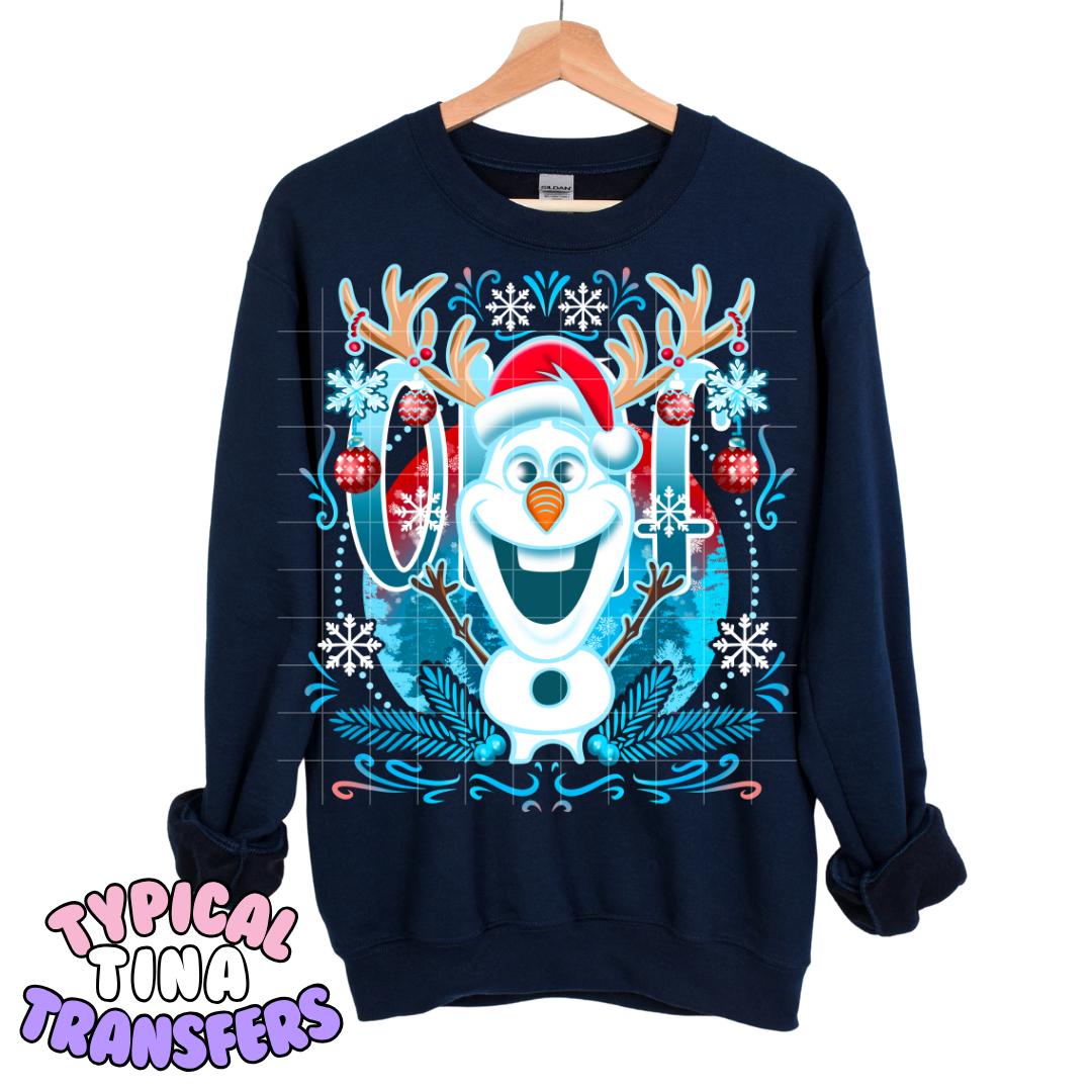 O ... Frozen Snowman | DTF Transfers | POD