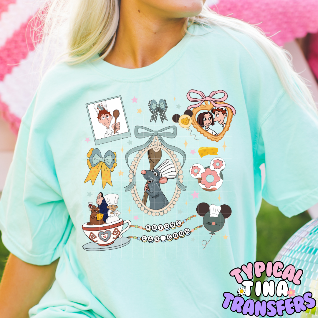 Anyone can cook mirror mural| DTF Screen Print | POD