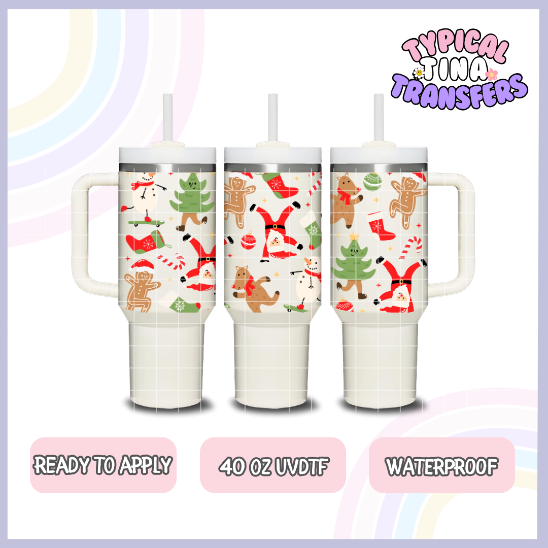 Groovy Christmas | 40oz UVDTF Wrap | POD