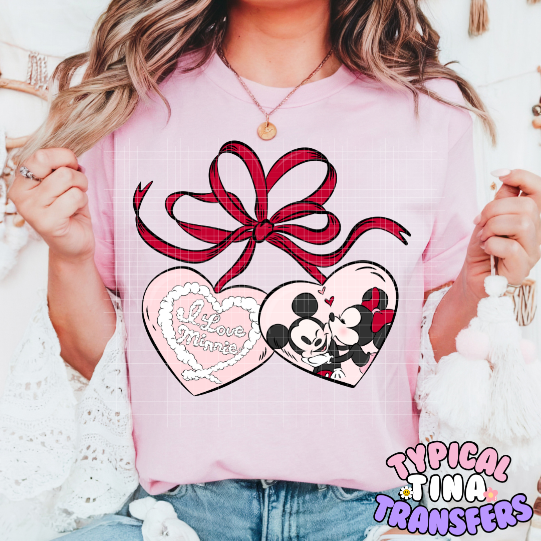 Pink and Red Locket Love | DTF Screen Print | POD