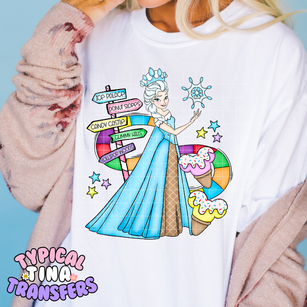 Frozen Princess candy lane | DTF Transfer | POD