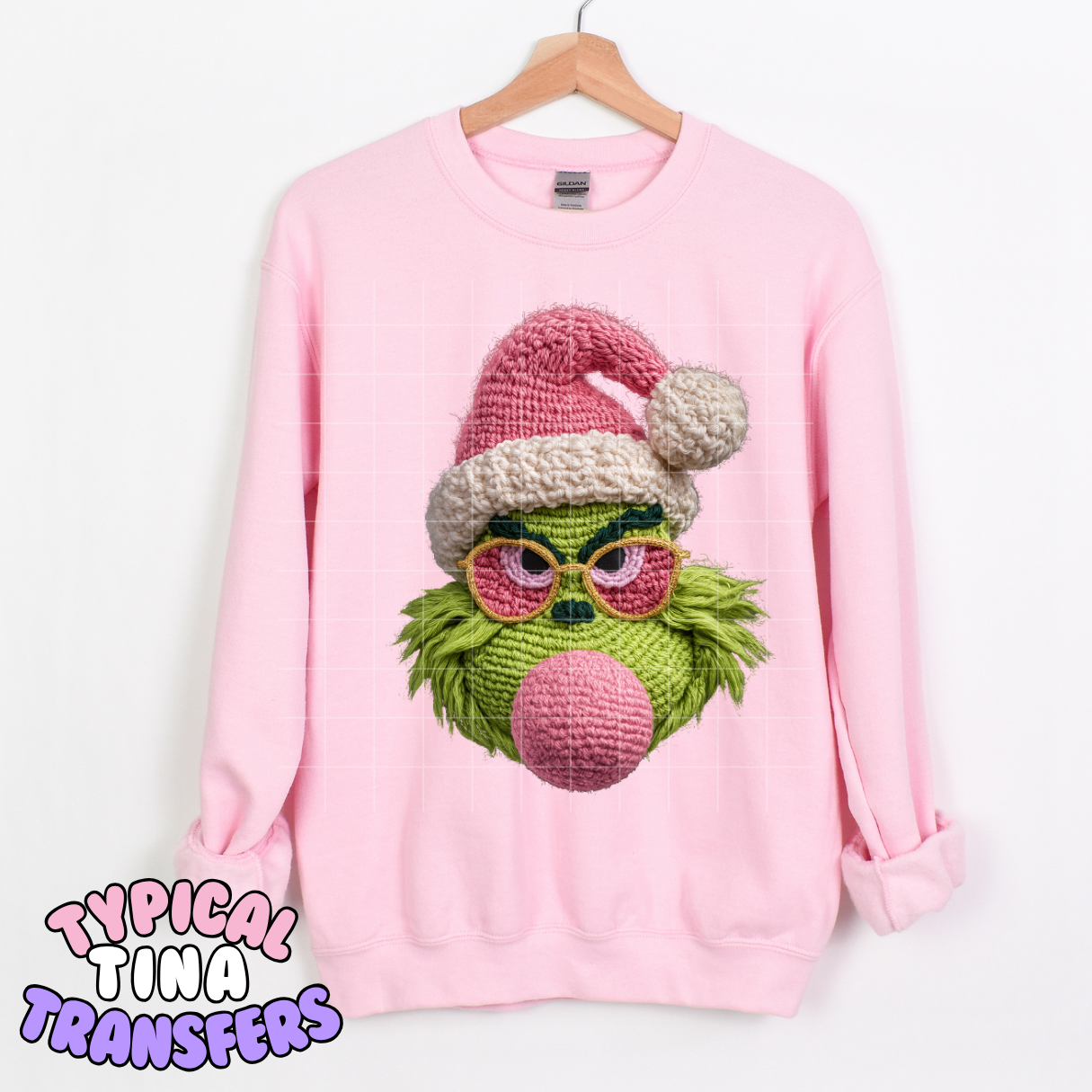 Yarn - Gr!nch with bubble gum | DTF Transfer | POD