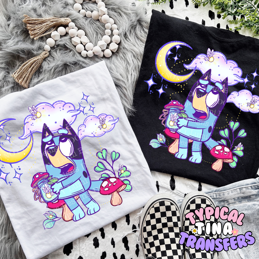 Blue under moonlight | DTF Screen Print | POD