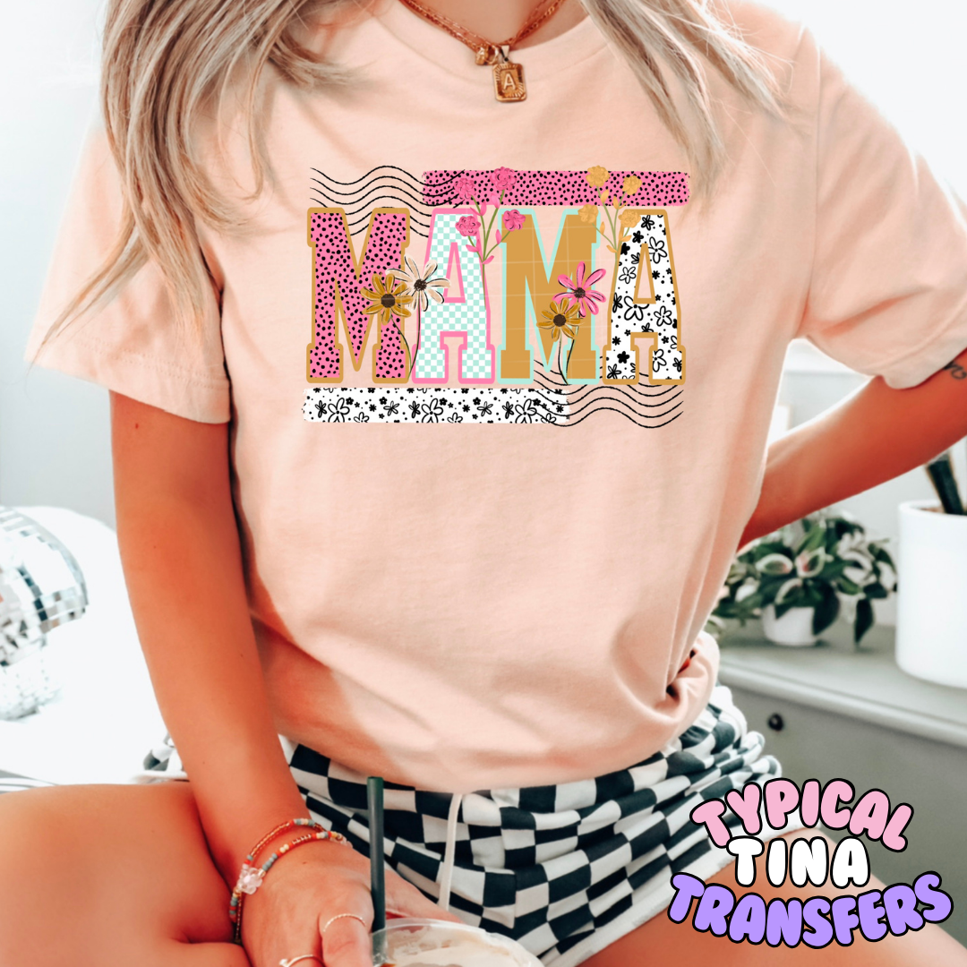 Mama pink and patterns | DTF Transfers | POD