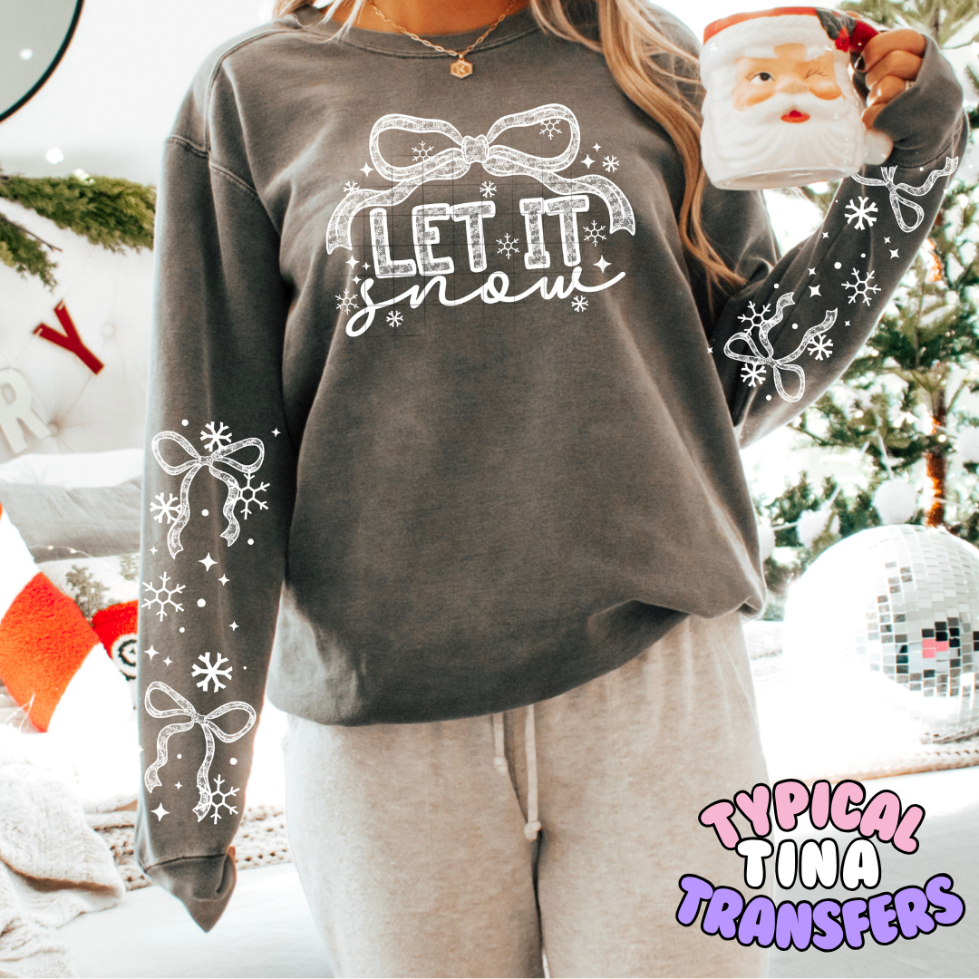 Let it snow lace | DTF Transfer | POD