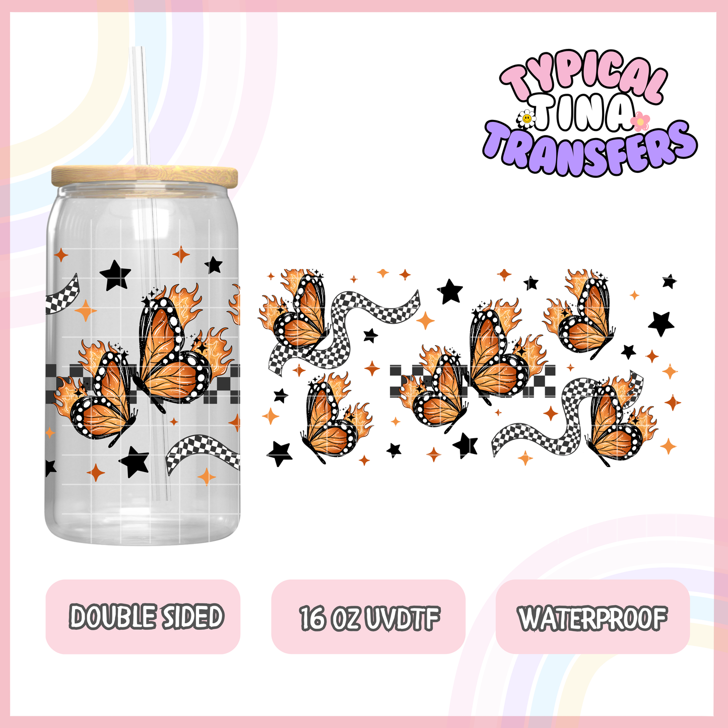 UVDTF #4496 | 16oz UVDTF Wrap | Double Sided