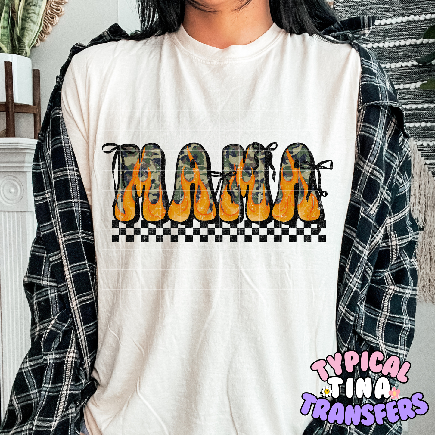 Mama Army Pattern | DTF Transfer | POD