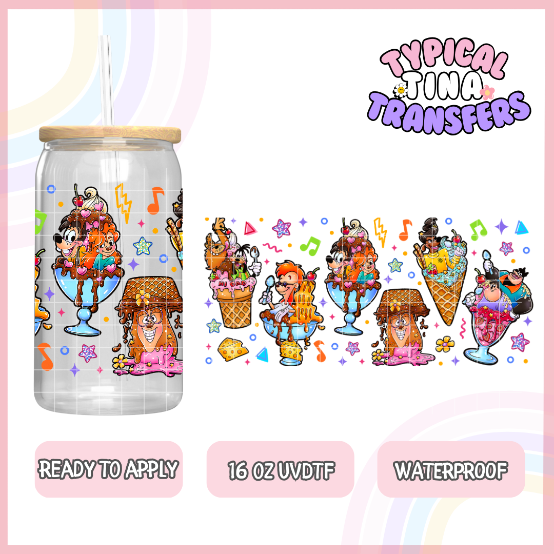 UVDTF Entire Ice Cream Set 10 designs | 16oz UVDTF Wrap | POD