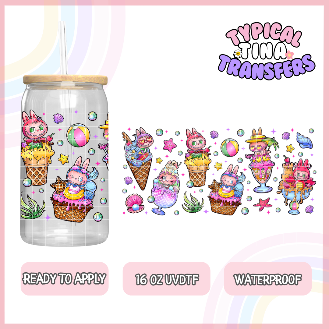 UVDTF Entire Ice Cream Set 10 designs | 16oz UVDTF Wrap | POD