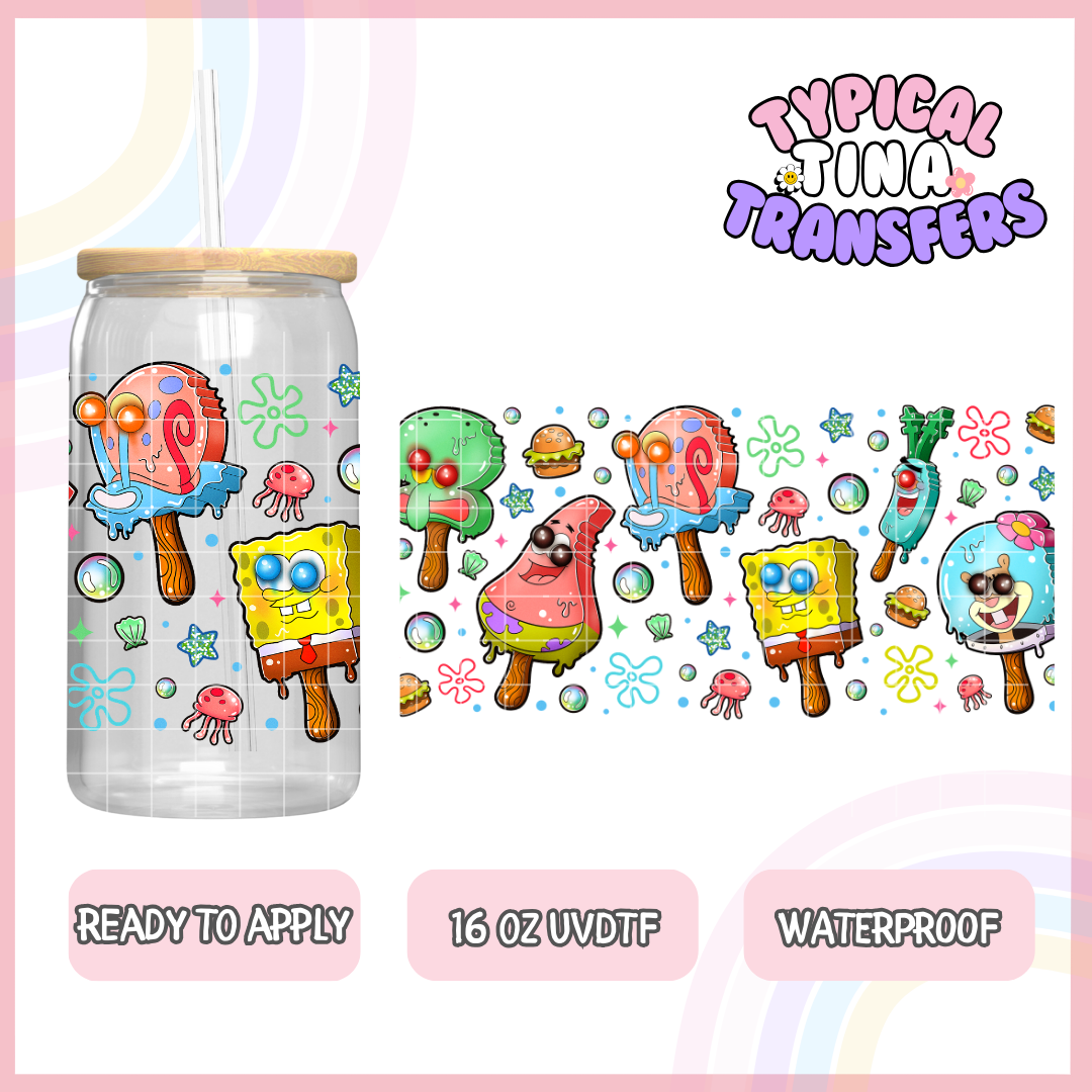 UVDTF Entire Ice Cream Set 10 designs | 16oz UVDTF Wrap | POD