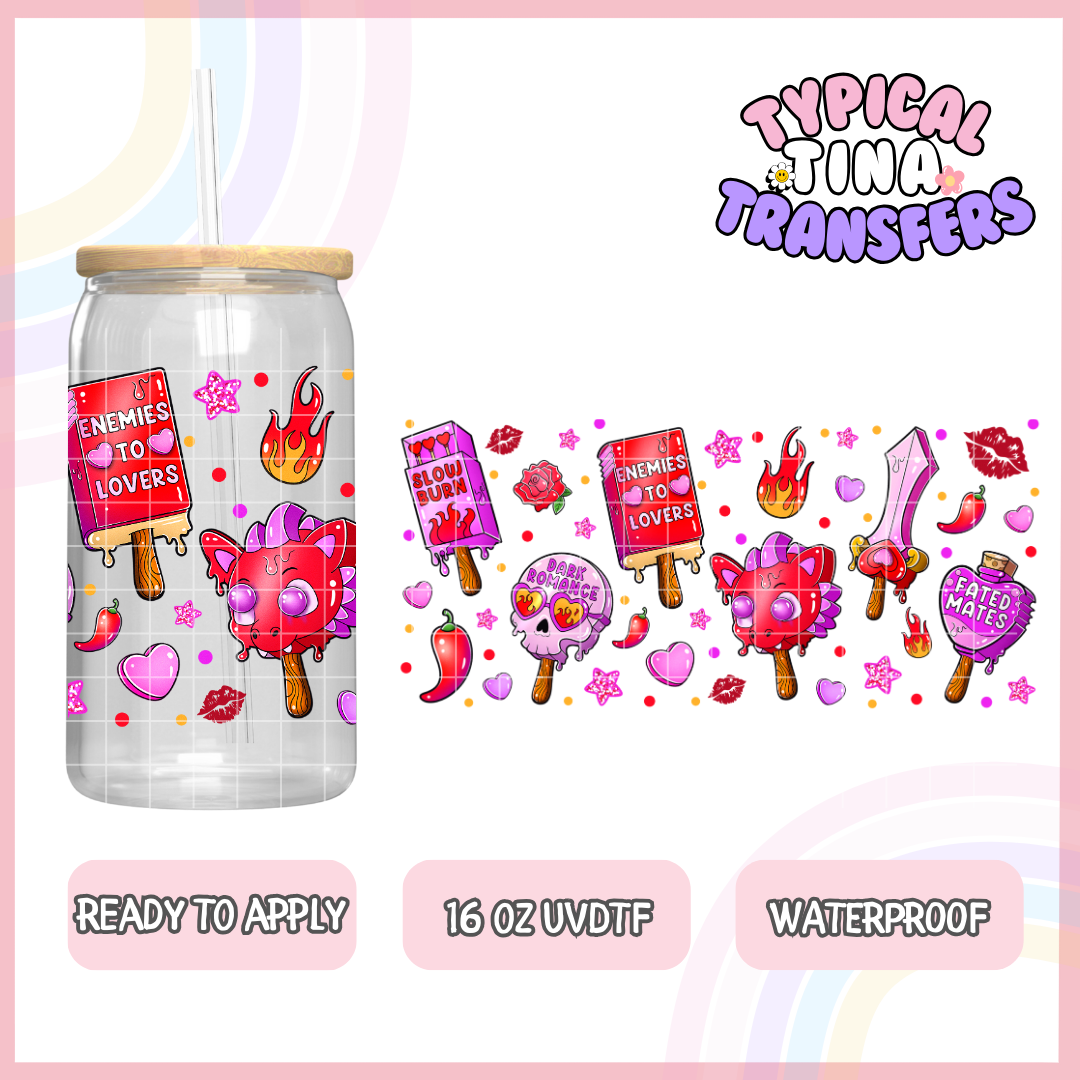 UVDTF Entire Ice Cream Set 10 designs | 16oz UVDTF Wrap | POD