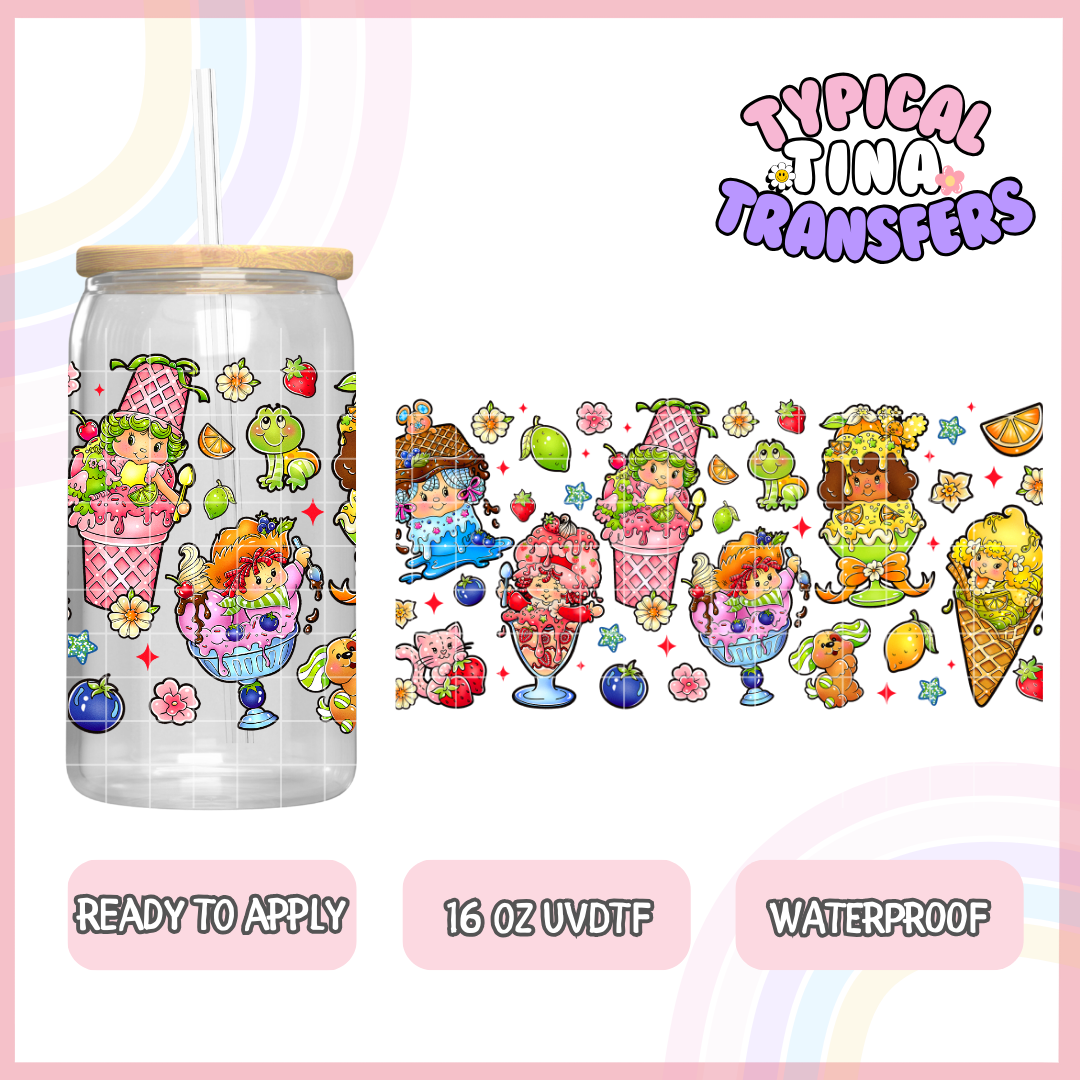 UVDTF Entire Ice Cream Set 10 designs | 16oz UVDTF Wrap | POD