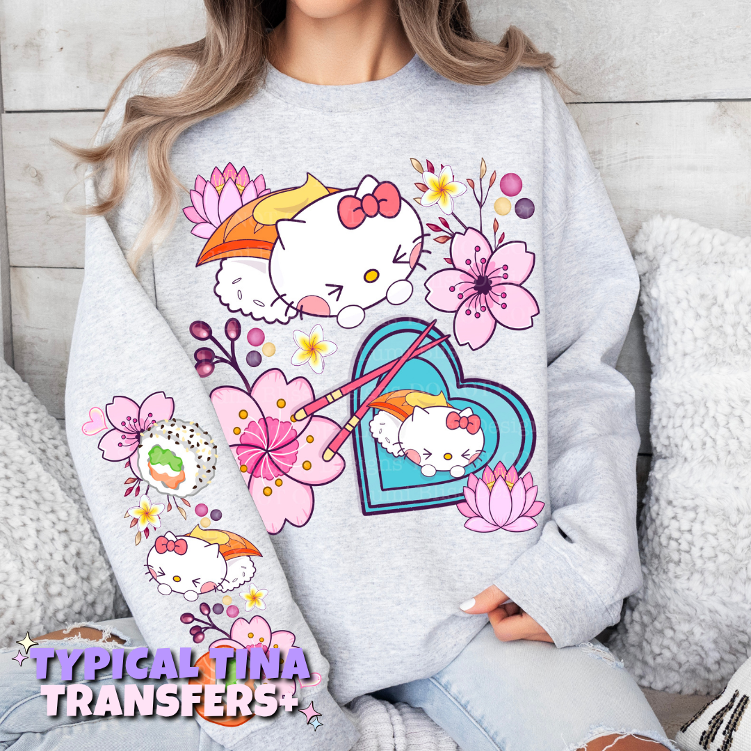 Kitty Sushi | DTF Transfers | POD