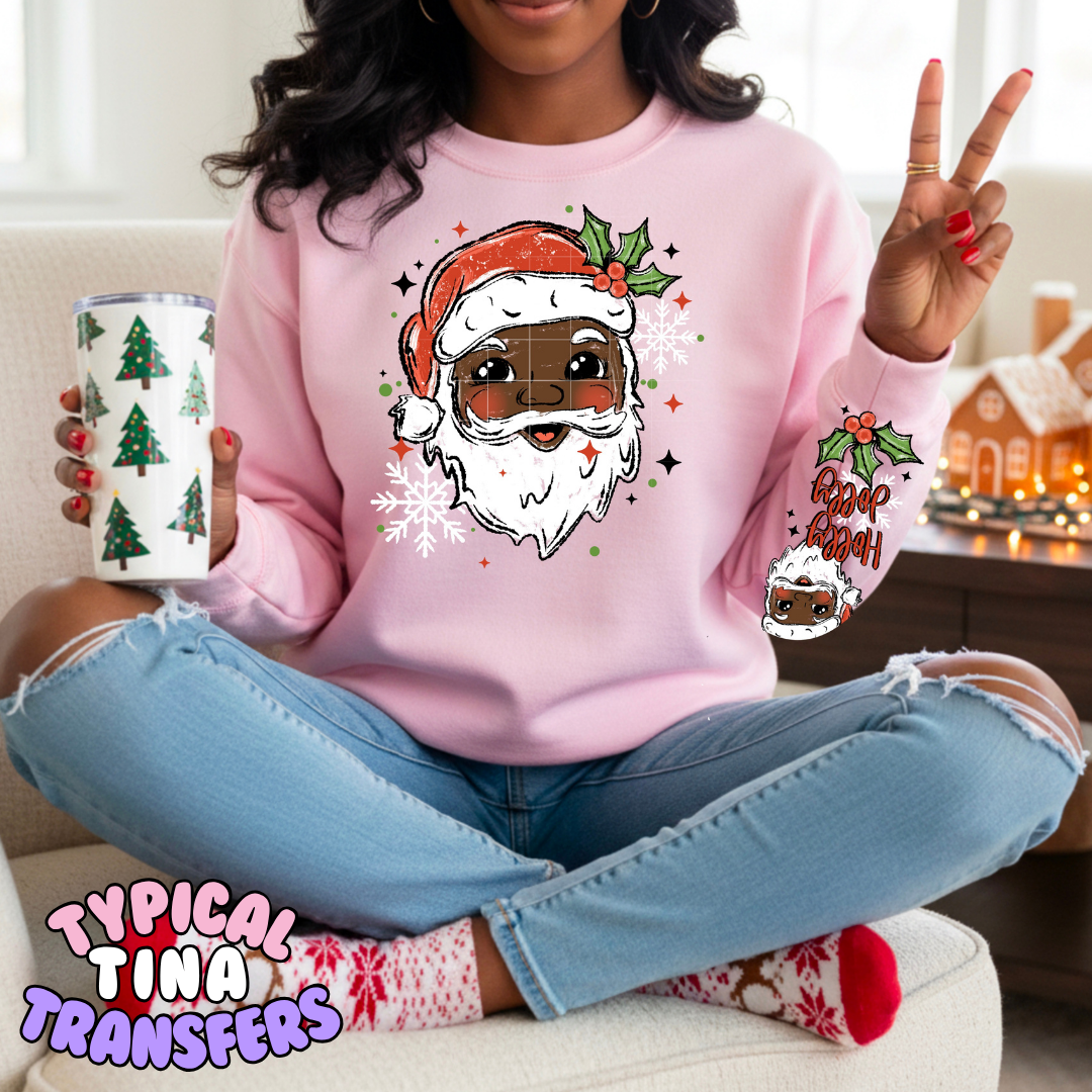 Drawn Santas (opt 2) | DTF Transfer | POD