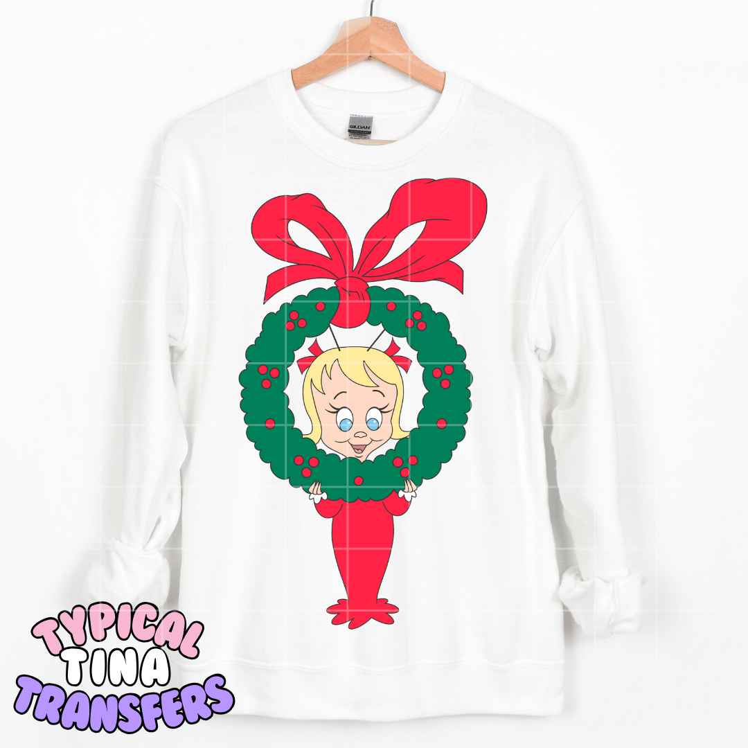 Baby Cindy with wreath | DTF Transfer | POD