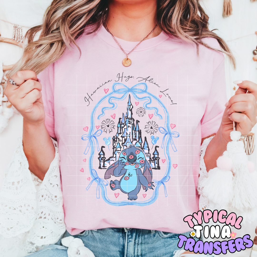 St!tch Blue castle | DTF Screen Print | POD