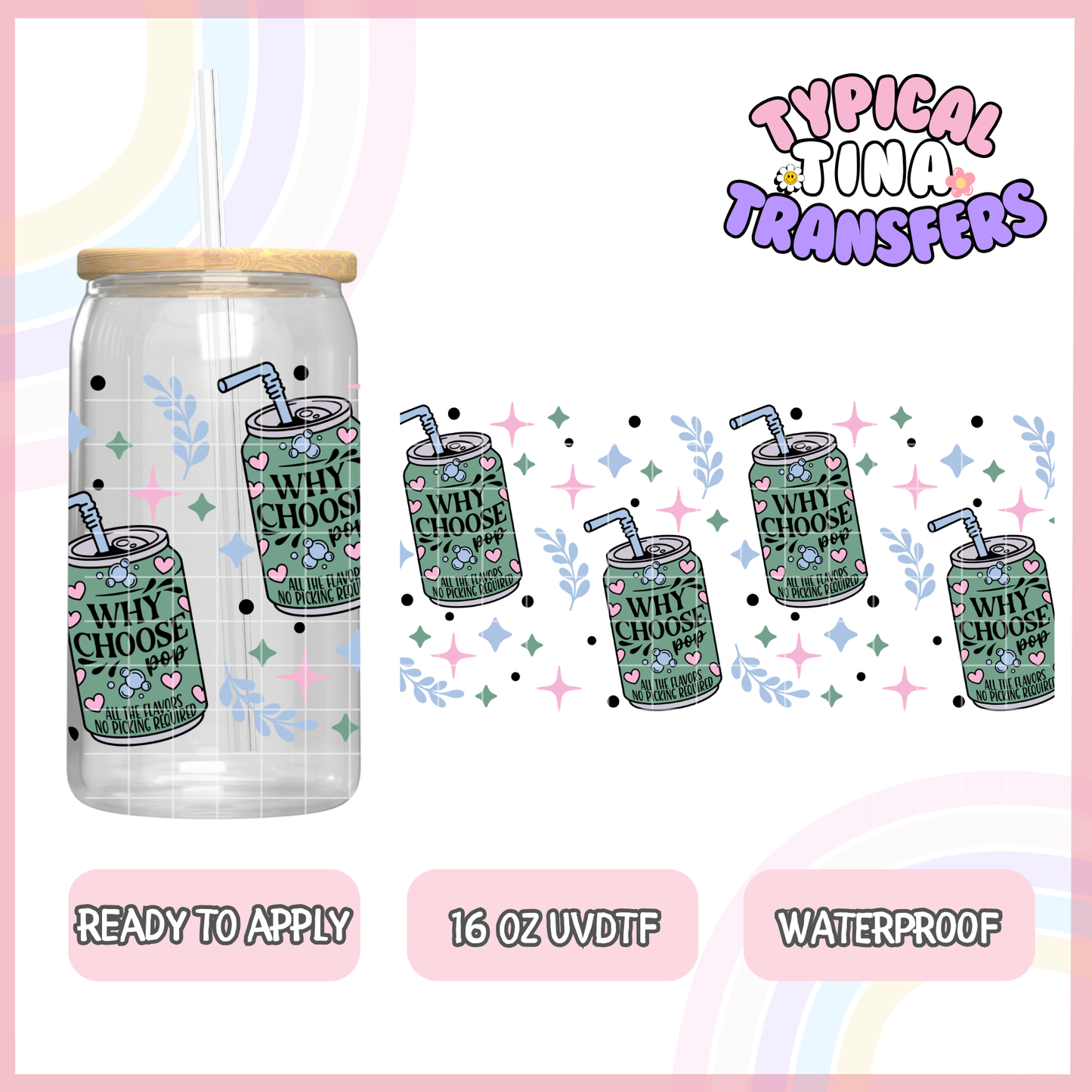 UVDTF #8006 | 16oz UVDTF Wrap | POD