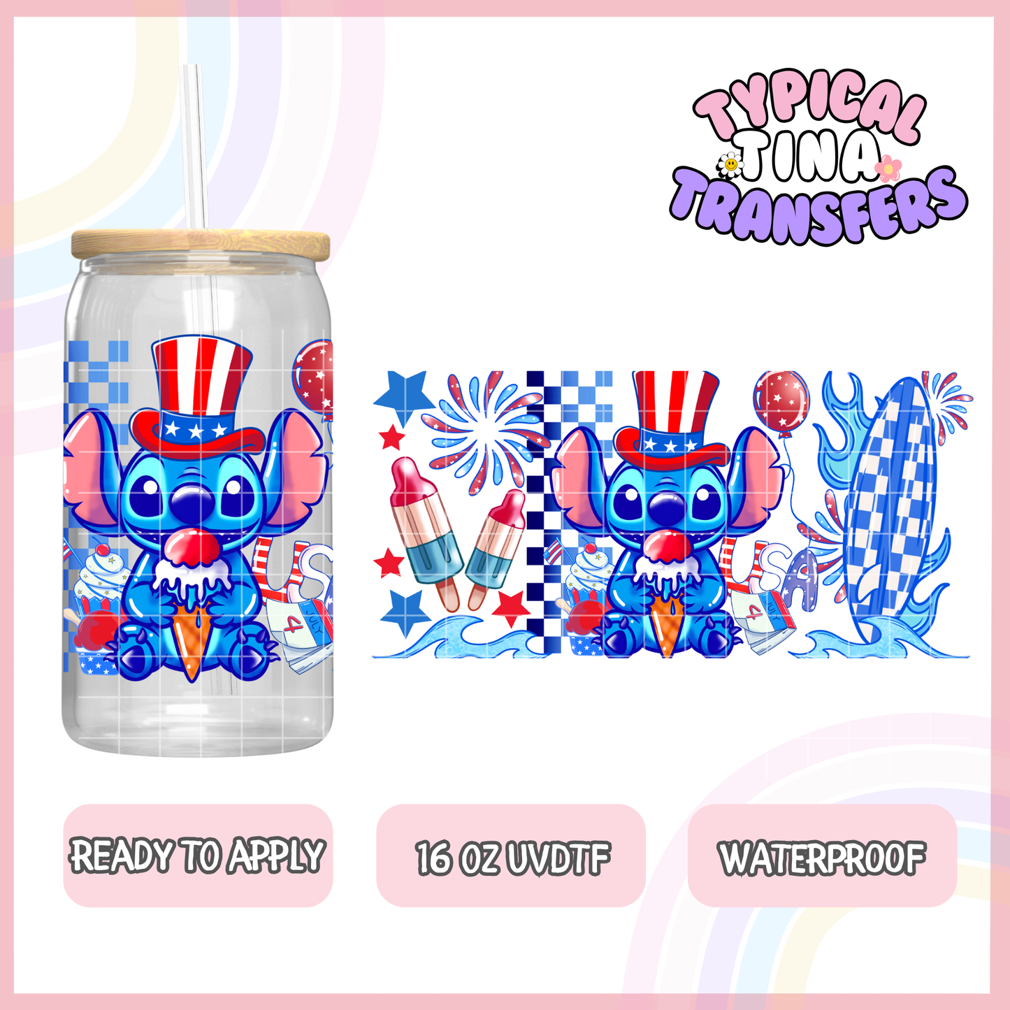 UVDTF #8033 | 16oz UVDTF Wrap | POD