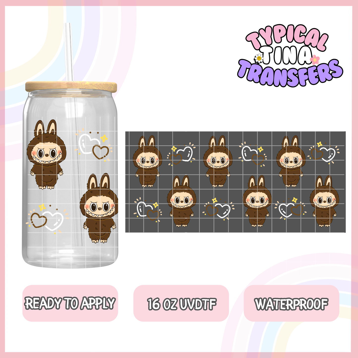 UVDTF #8080-8092 | 16oz UVDTF Wrap | POD