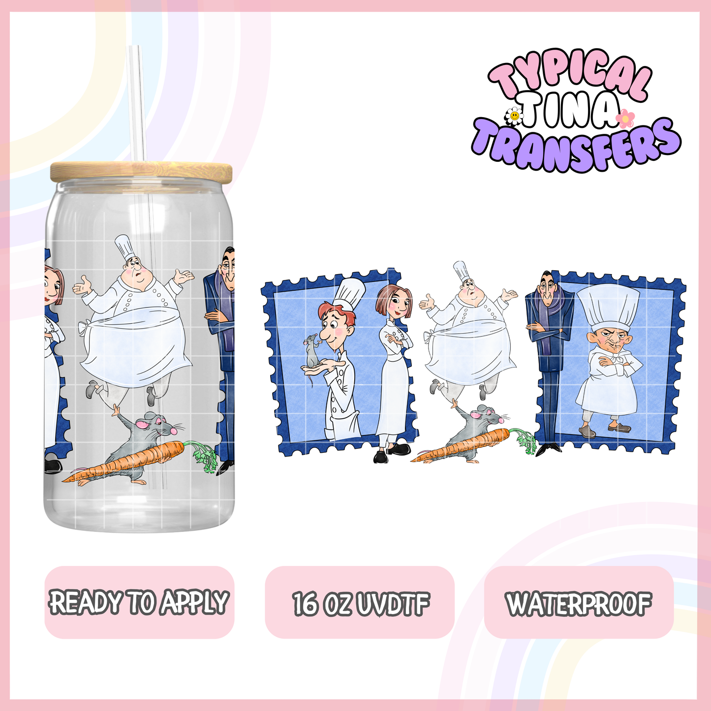UVDTF #8235-8250 | 16oz UVDTF Wrap | POD - stamp collection