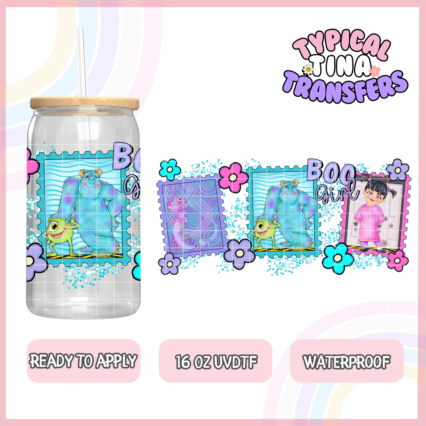UVDTF #8235-8250 | 16oz UVDTF Wrap | POD - stamp collection