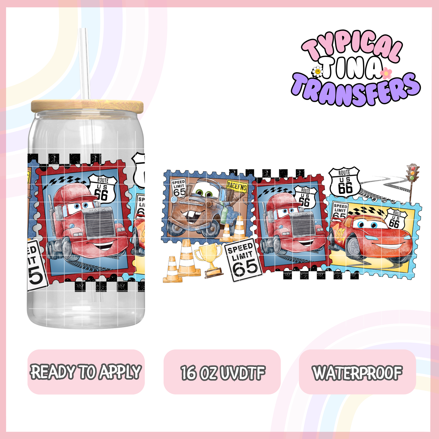 UVDTF #8235-8250 | 16oz UVDTF Wrap | POD - stamp collection