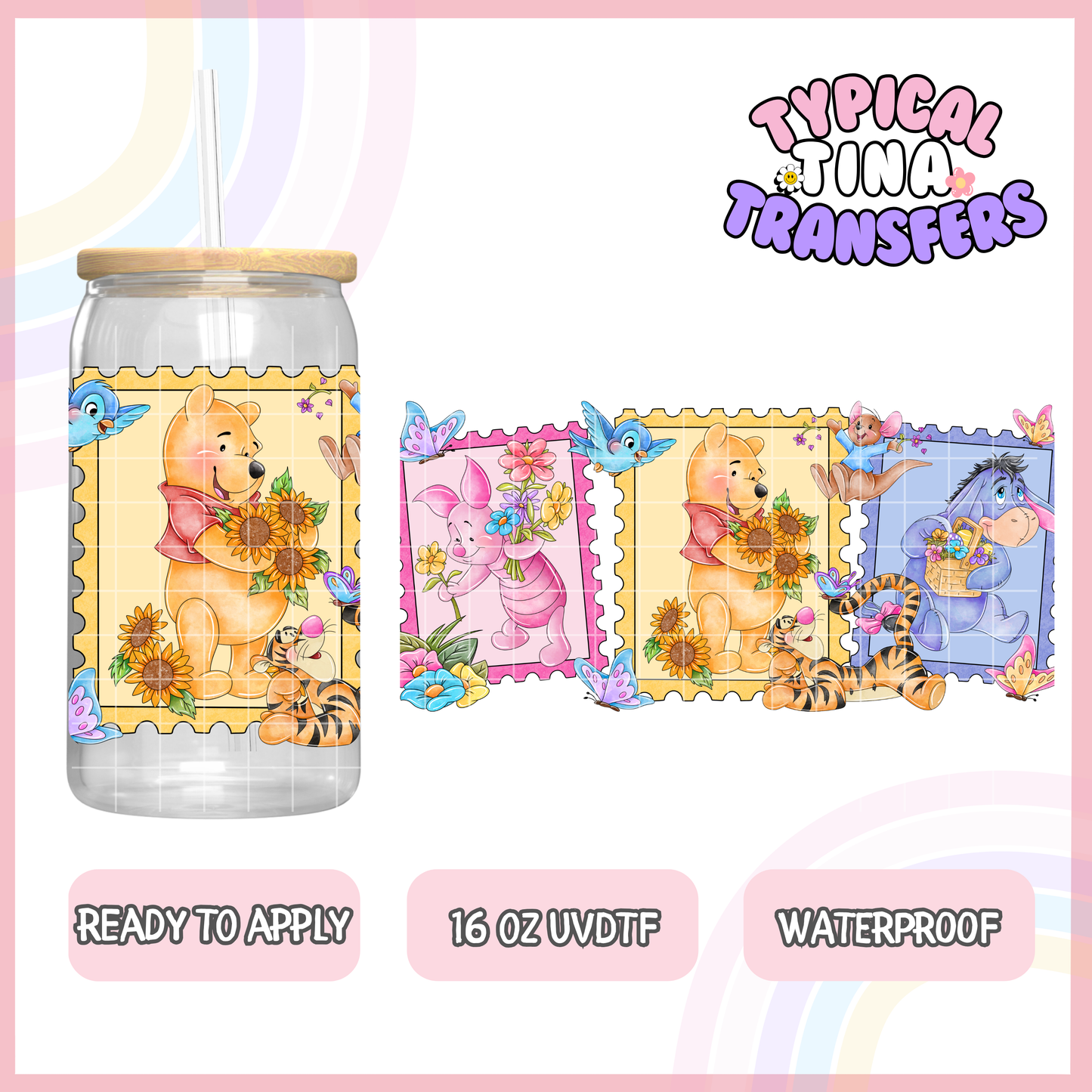UVDTF #8235-8250 | 16oz UVDTF Wrap | POD - stamp collection