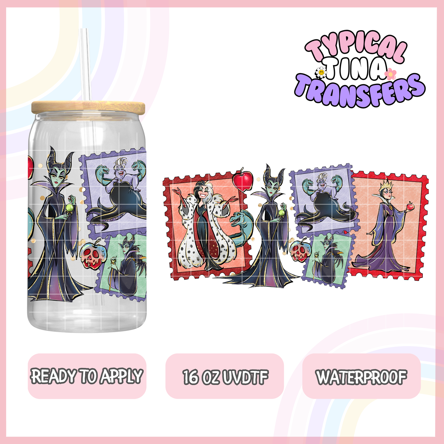 UVDTF #8235-8250 | 16oz UVDTF Wrap | POD - stamp collection