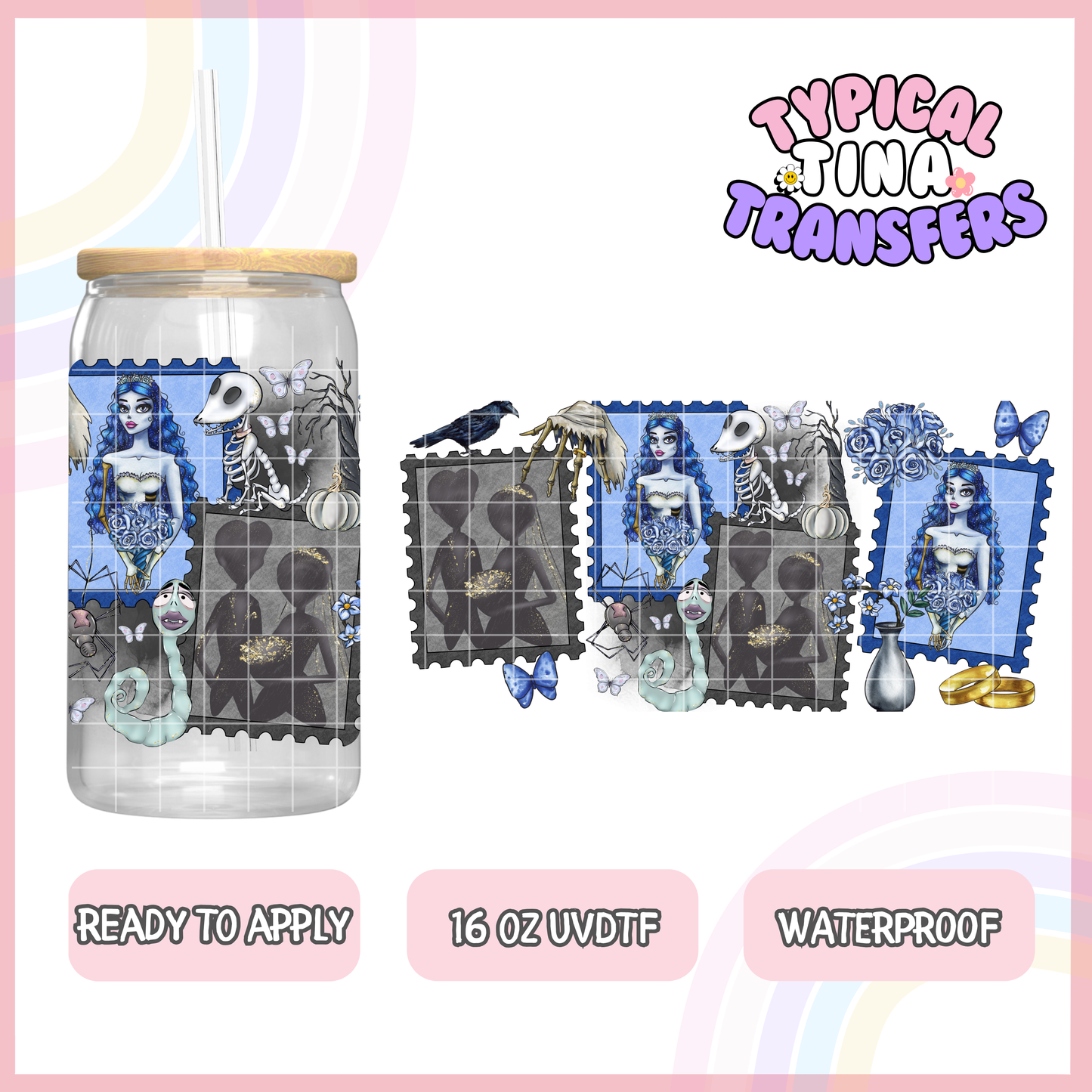 UVDTF #8251-8263 | 16oz UVDTF Wrap | POD -stamp collection